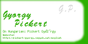 gyorgy pickert business card